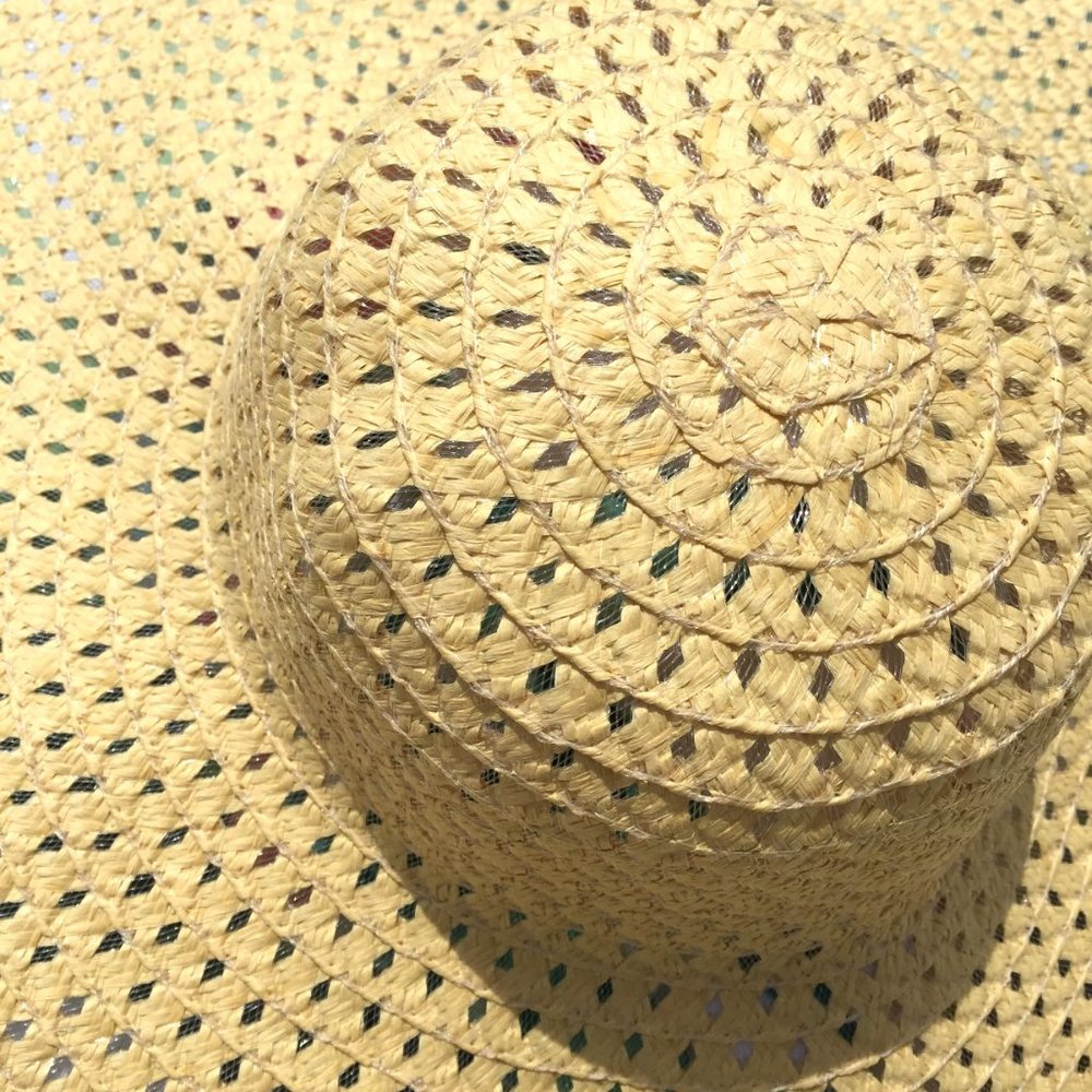 Large Brim floppy straw Sun Hat / Beige ~ NEW_2